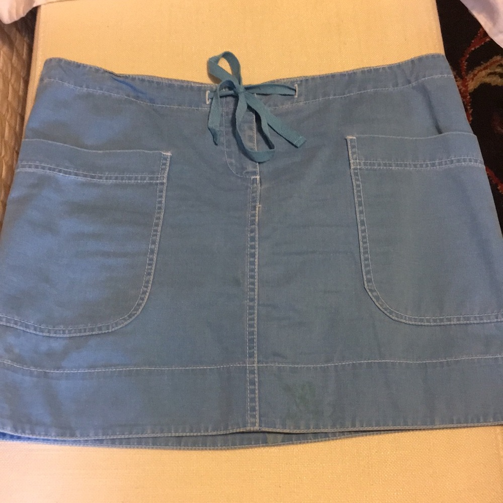 French Connection straight blue mini skirt